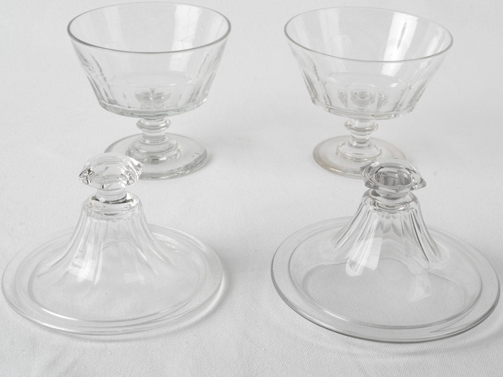 Exquisite, historical, lidded crystal jars