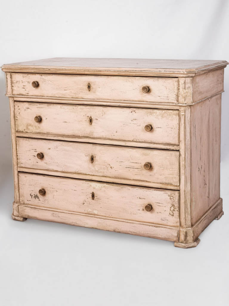 open lace back dress French Louis-Philippe Chest of Drawers w/ Powder-Pink Painted Finish -