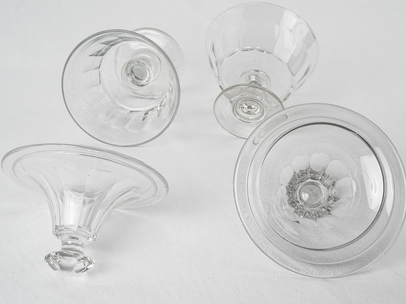 Elegant, historical, French crystal containers