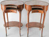 Exquisite Kingwood marquetry petit side tables