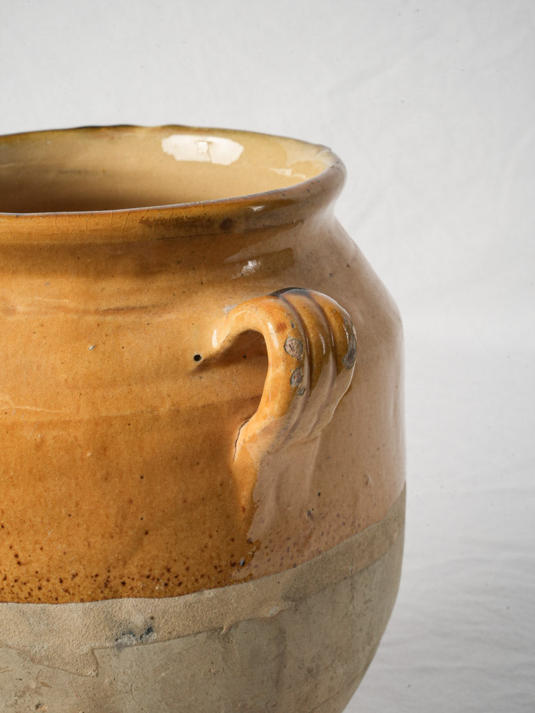 French Confit Pot w/ Lustrous Honey Glaze, Early to Mid-20th Century - 10¼"