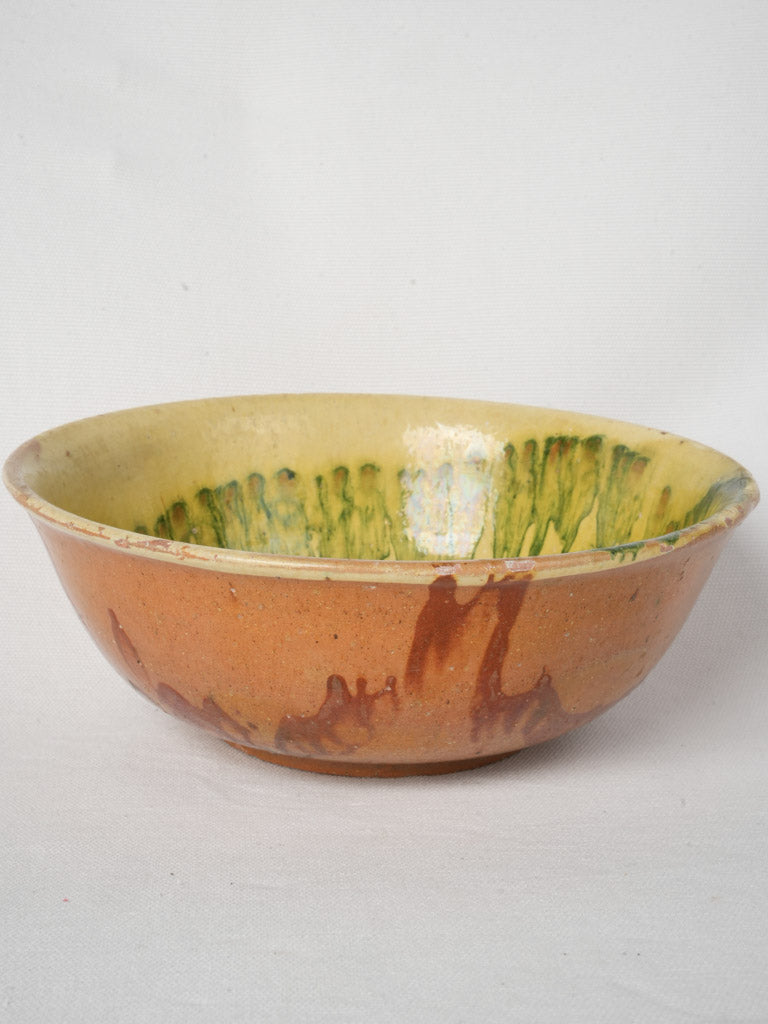 Traditional French pottery salad bowl