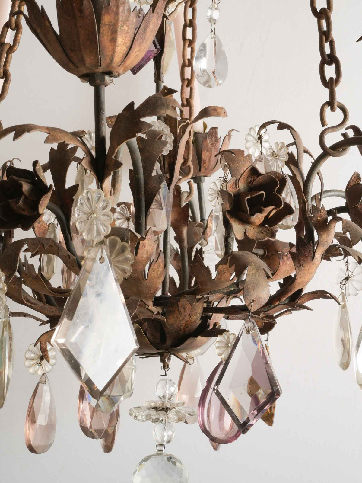 Aged French country-style chandelier