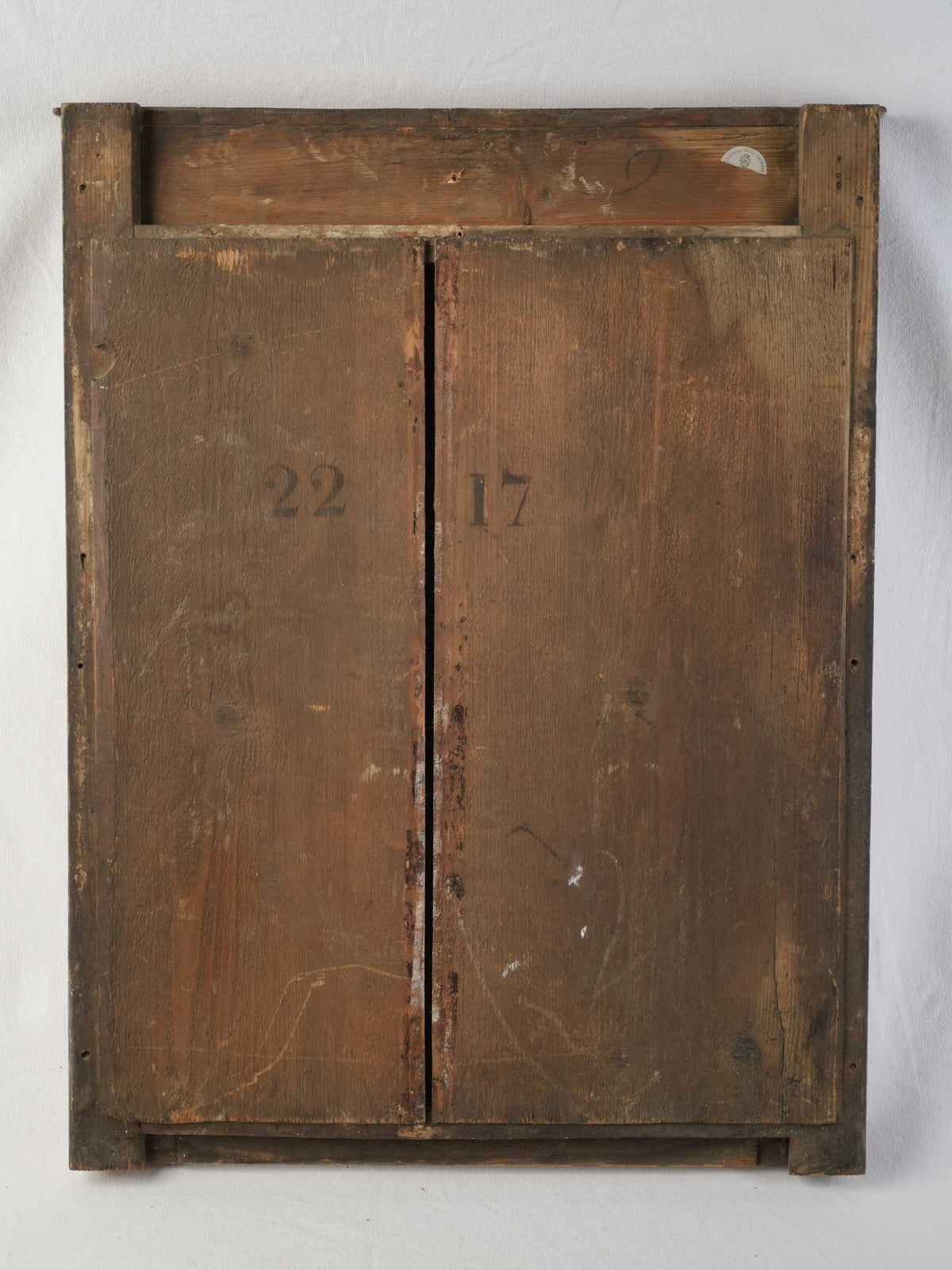 Early 19th-Century French Neoclassical Trumeau Mirror with Atmospheric Patina - 31" x 24½"