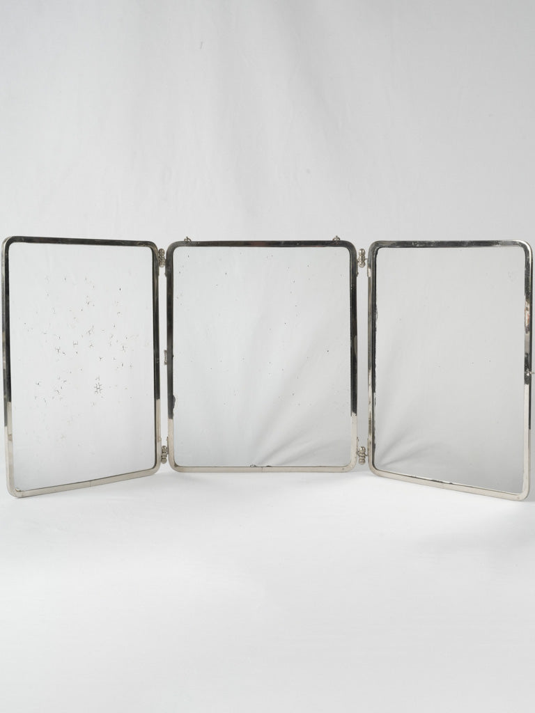 Antique French Silver Folding Mirror