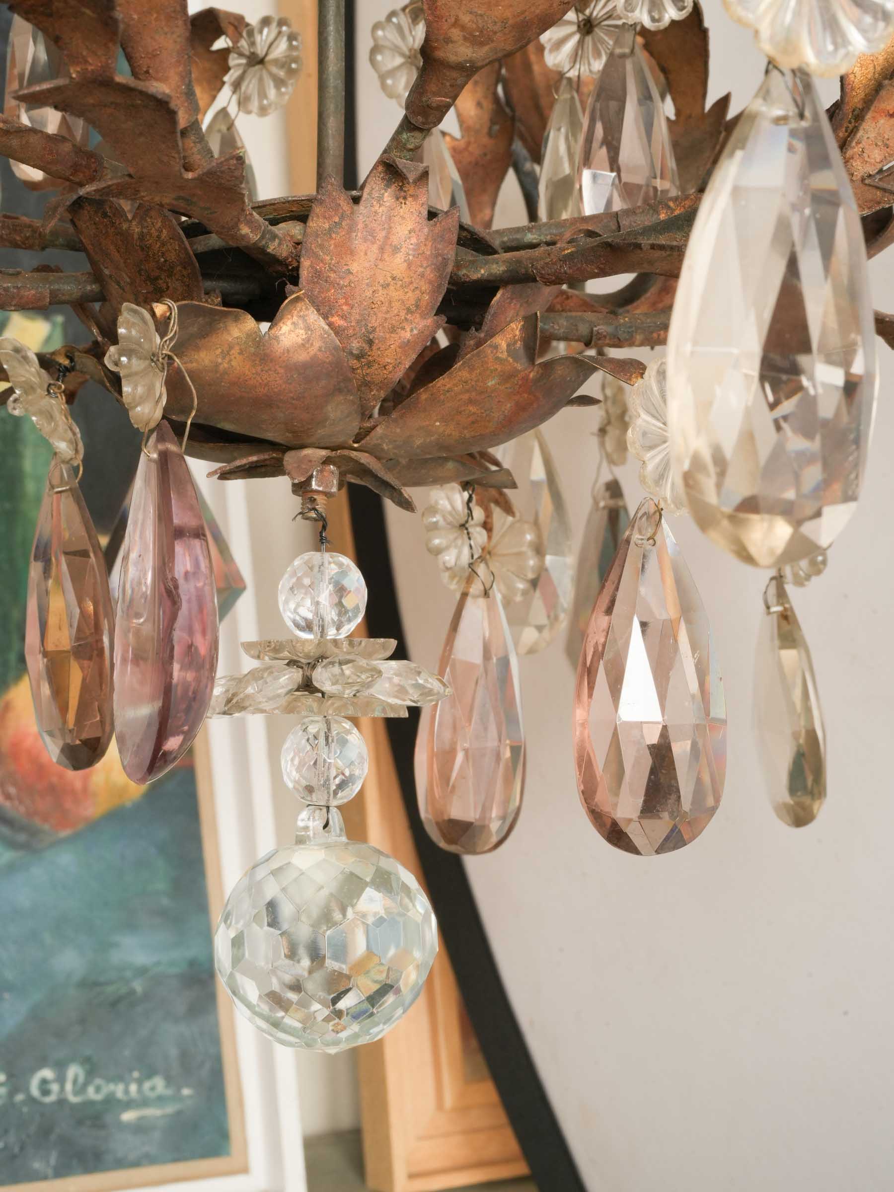 Rare 18th-century crystal pendant chandelier
