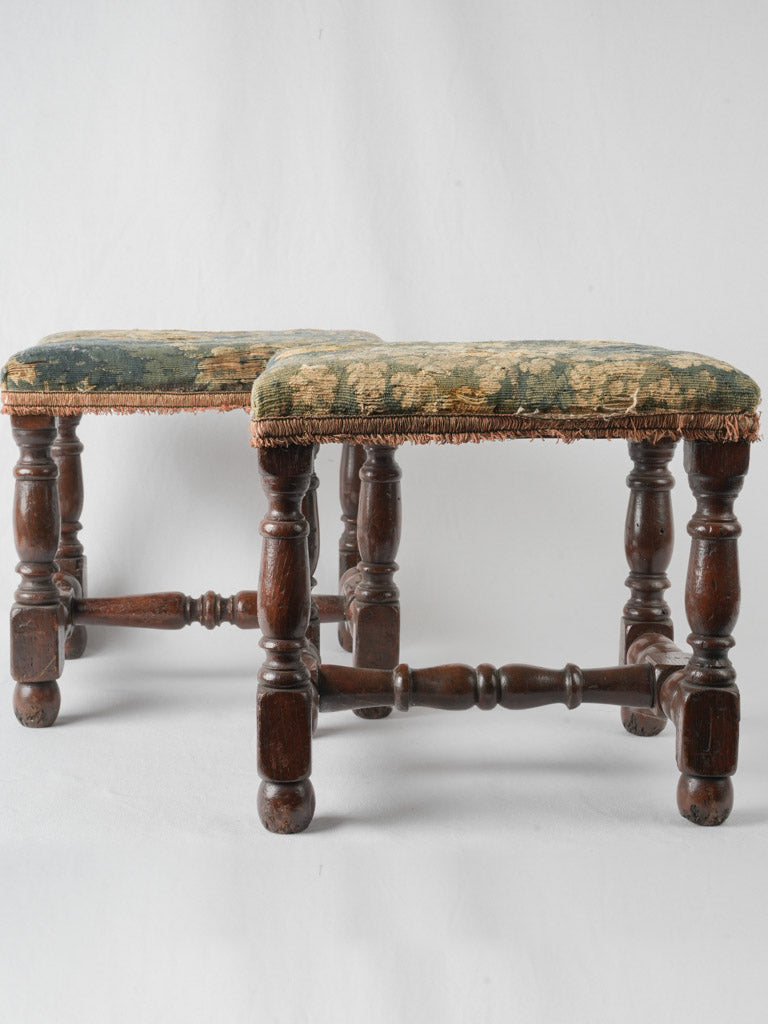 Charming 17th-century H-frame footstools
