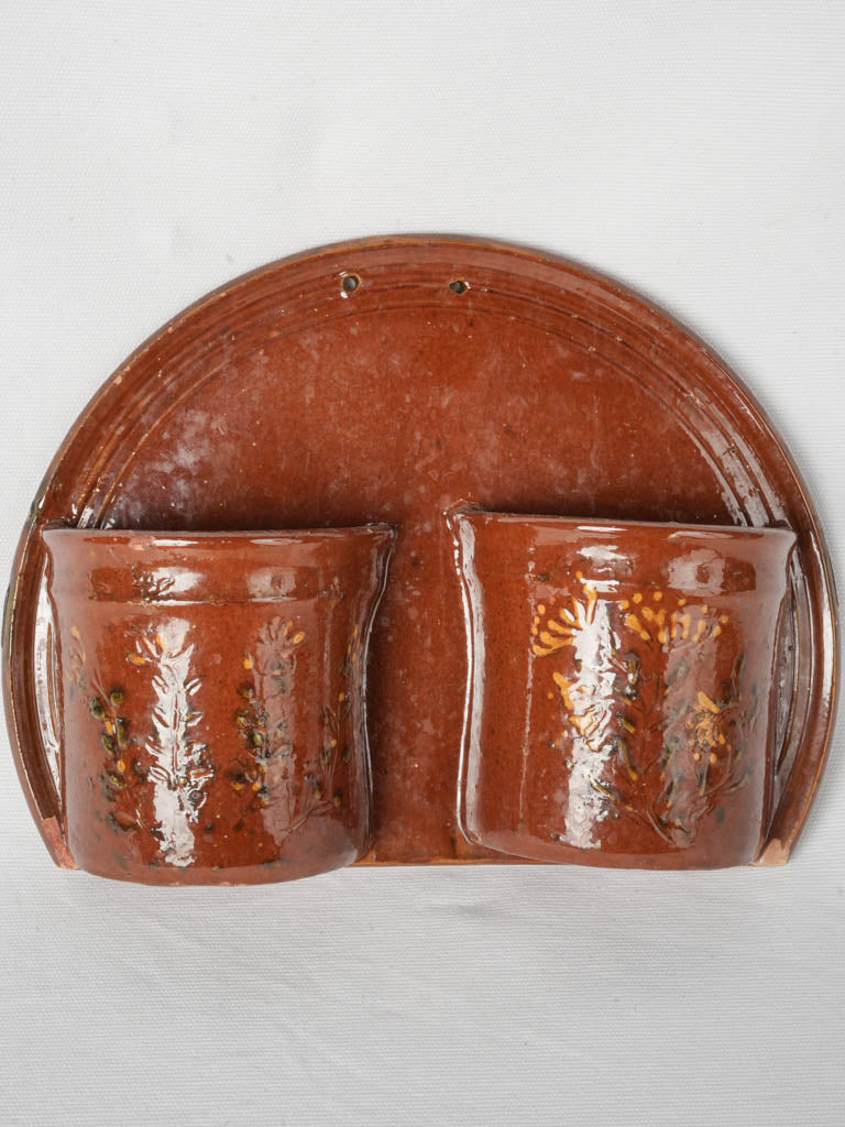 Antique French terracotta strainer