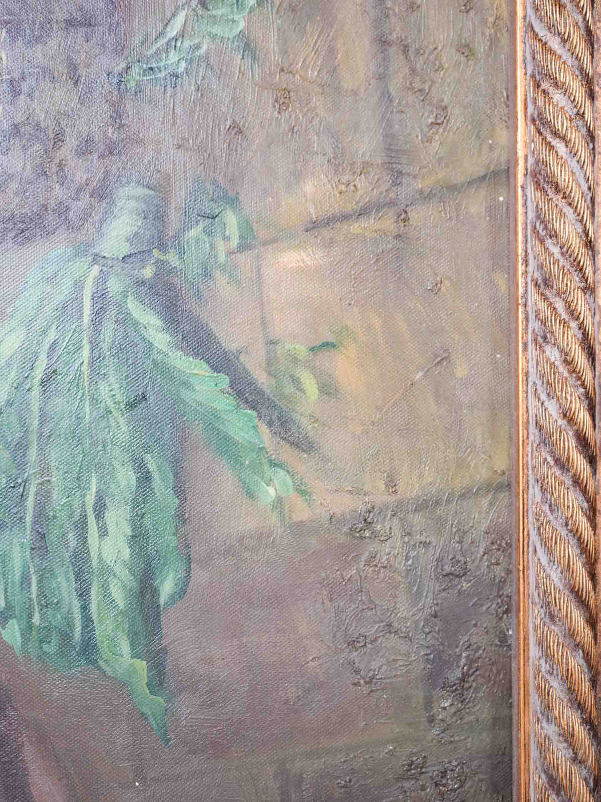 Very Large 20th-Century Framed Market Scene on Canvas, After Henry Charles Bryant - 48" x 59½"