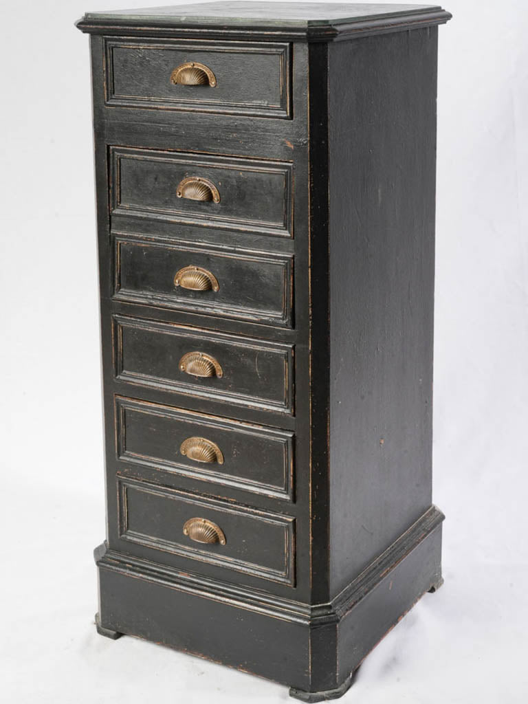 Slender vintage French bedside cabinet