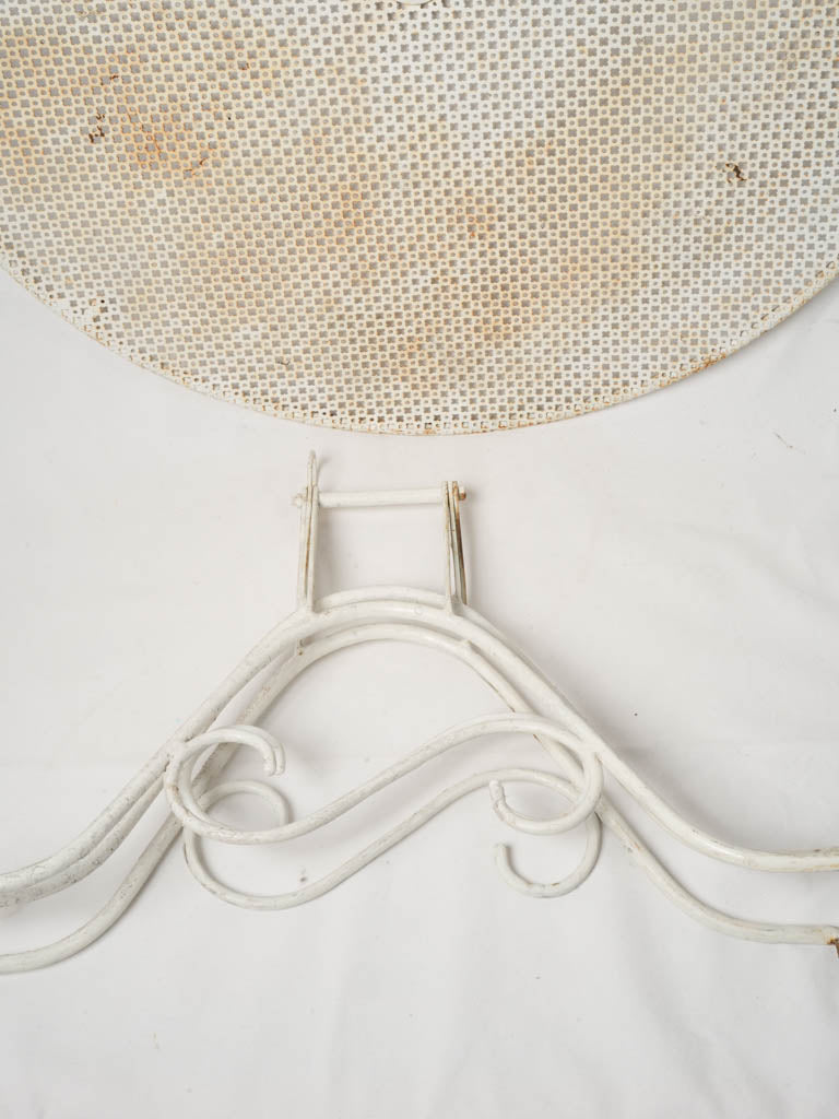 Distinctive perforated metal table