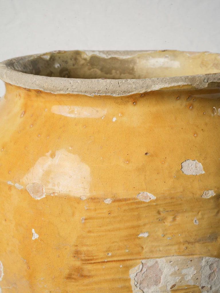 Sunlit glaze terracotta pot
