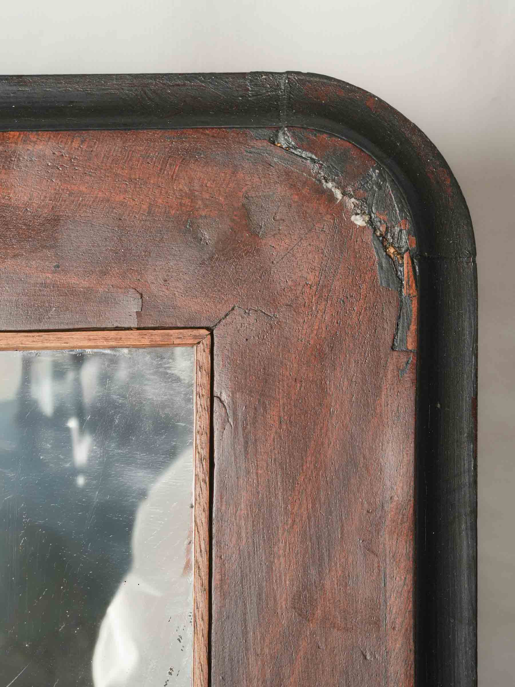 Antique French Mahogany Travailleuse with Painted Maritime Decoration, c. 1860 - 29¼"