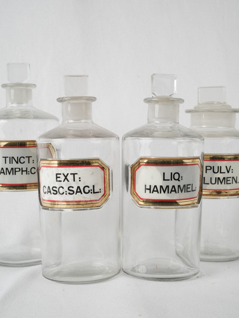Rare French octagonal pharmacy jars