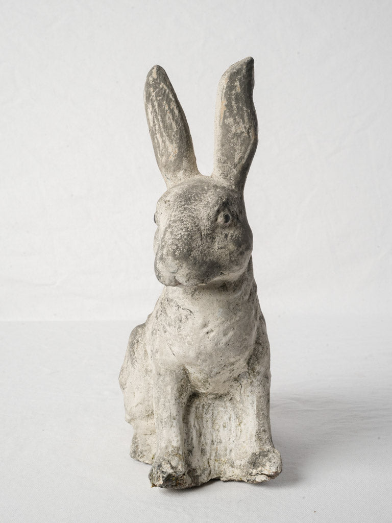 Vintage painted concrete rabbit art