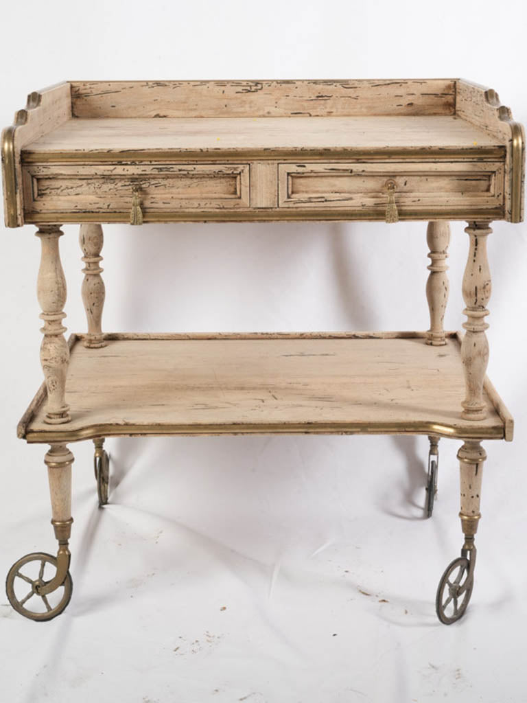 Refinement-brass compact bedside table