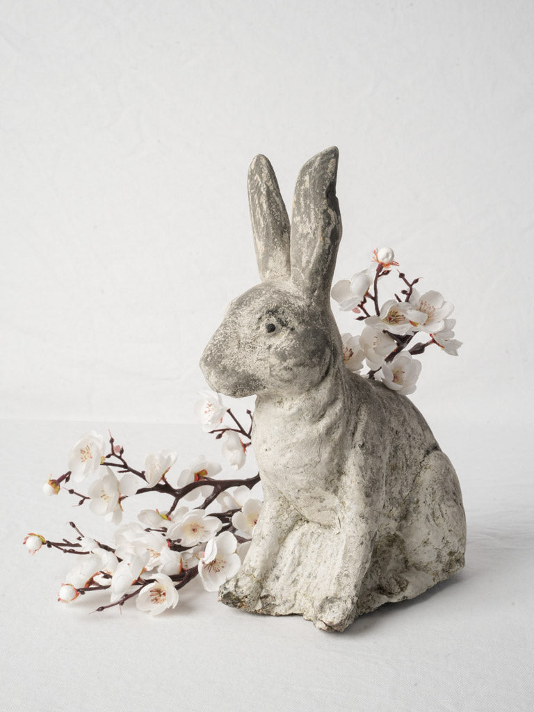 Softly modeled garden rabbit figurine