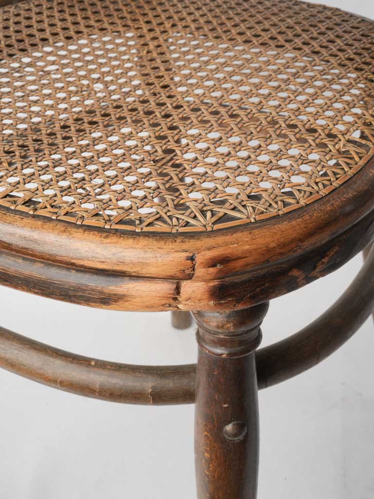 Graceful Pair of Bentwood Café Chairs with Heart-Form Backs Circa 1900