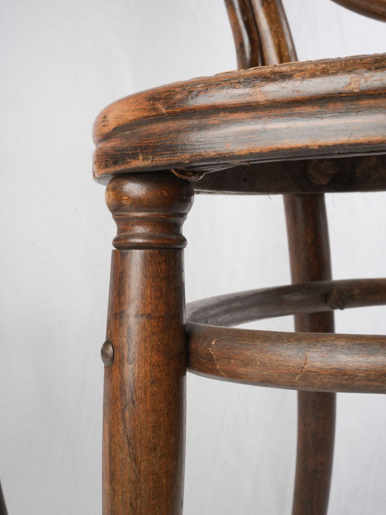 Graceful Pair of Bentwood Café Chairs with Heart-Form Backs Circa 1900