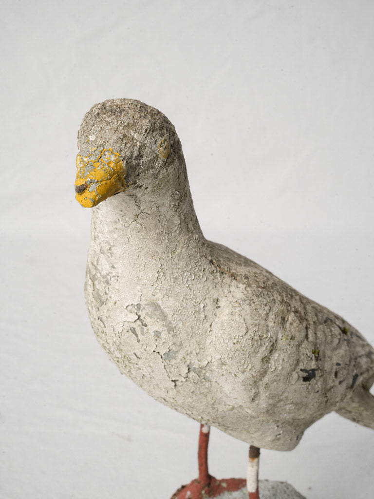 Charming iron-legged outdoor sculpture