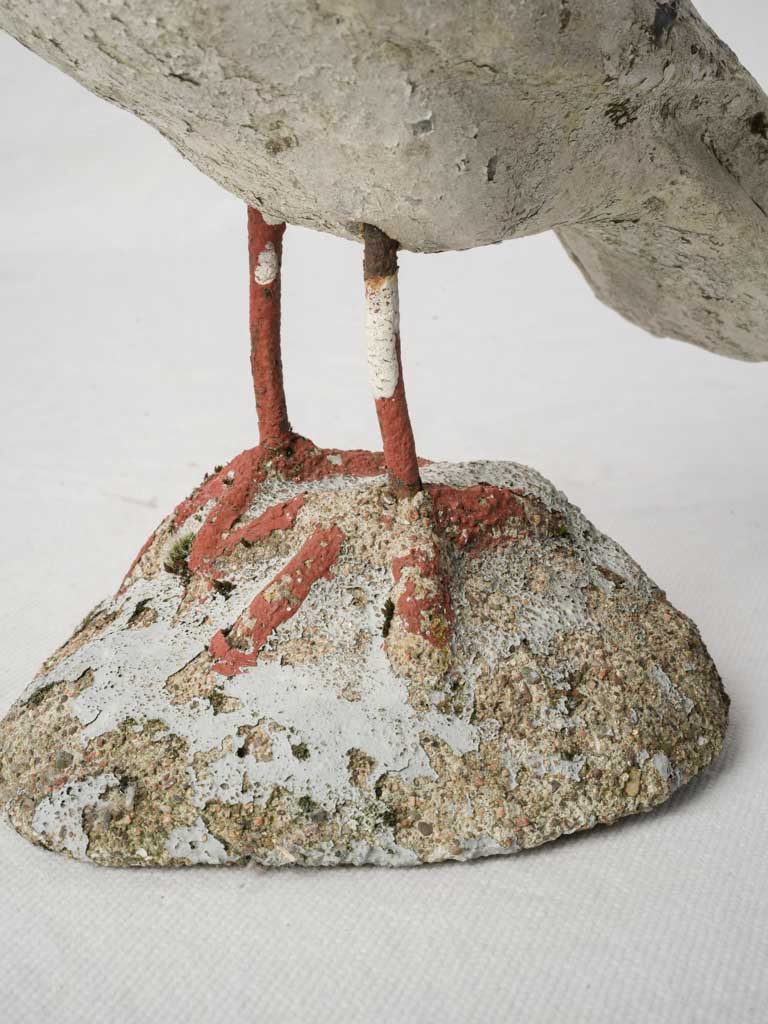Elegant flaking paint bird figure
