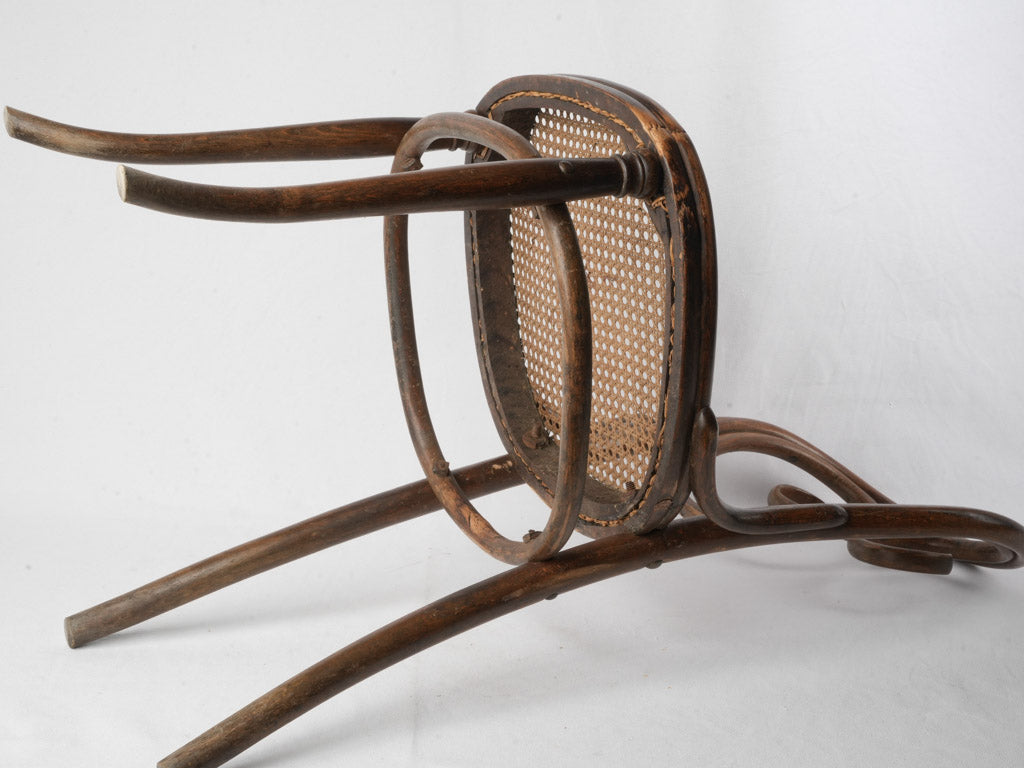 Graceful Pair of Bentwood Café Chairs with Heart-Form Backs Circa 1900