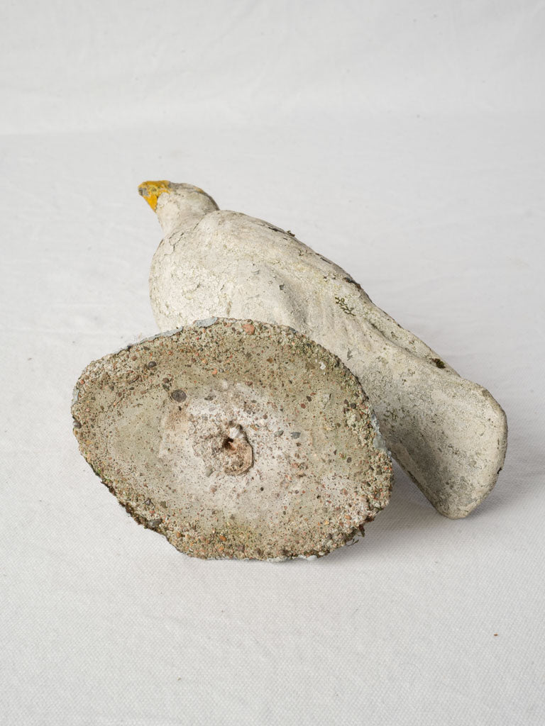 Authentic aged garden shorebird statue