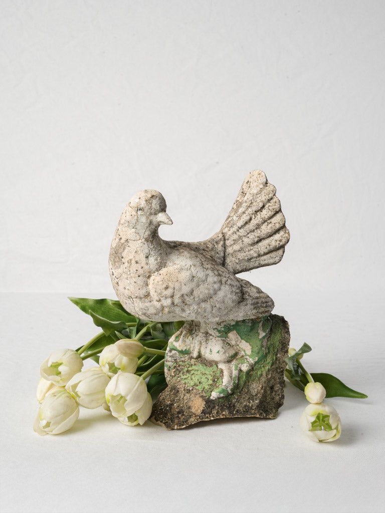 Timeworn concrete garden ornament