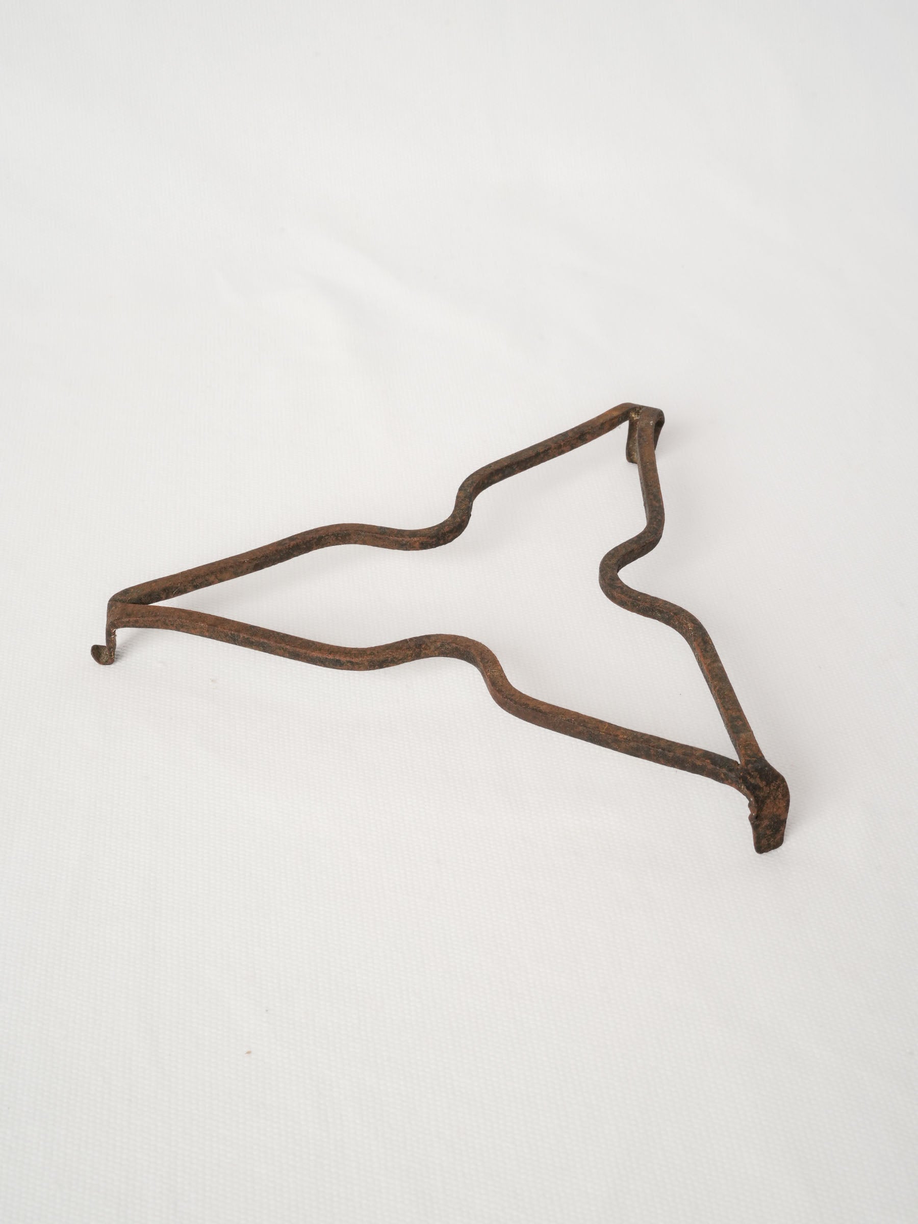 Antique French Wrought Iron Triangular Trivet