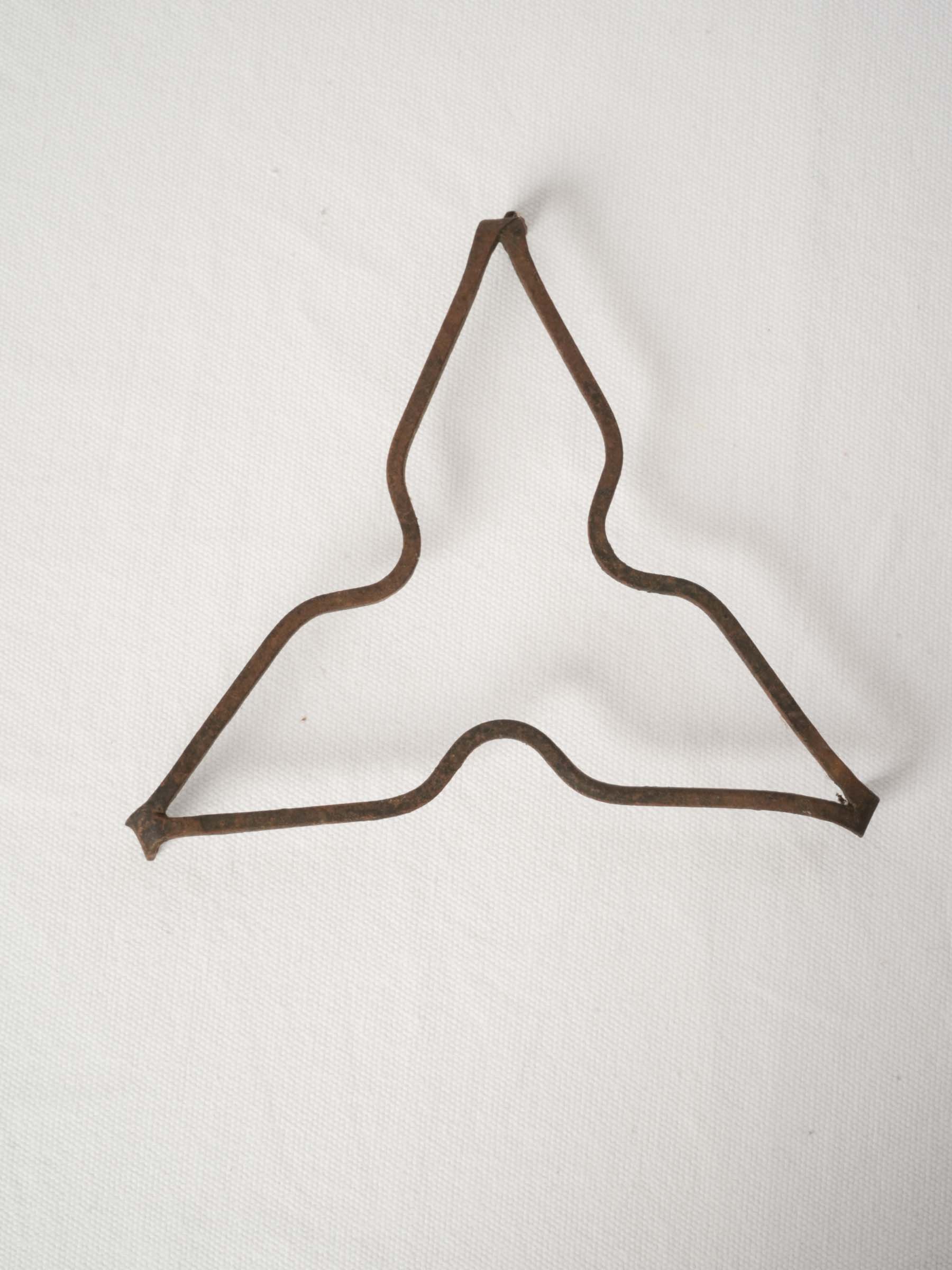 Antique French Wrought Iron Triangular Trivet