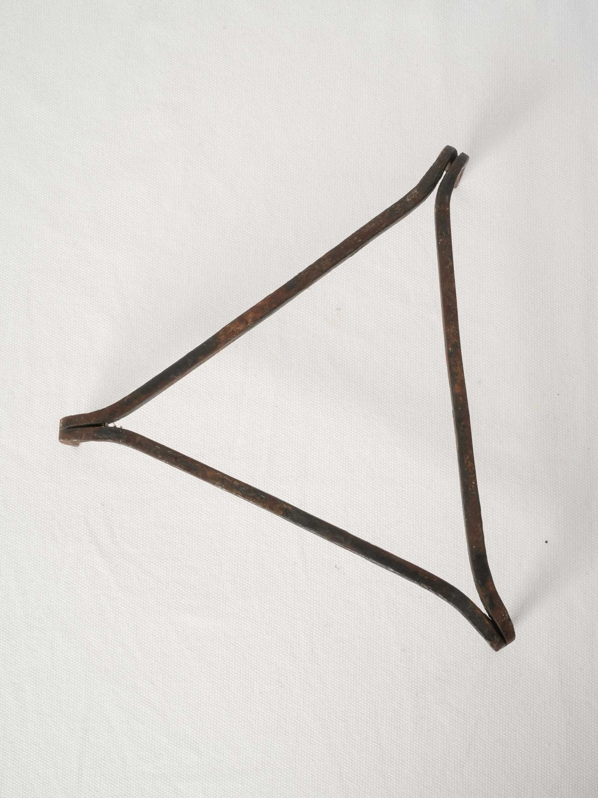 Antique Wrought Iron Triangular Trivet Stand