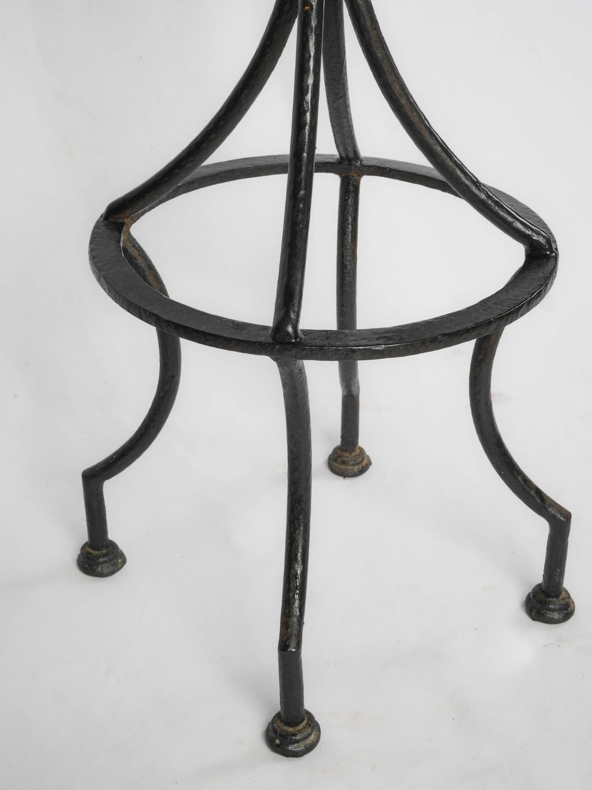 Delightful Petite French Pedestal Table w/ Reverse-Painted Mirrored Glass Top - 30" x 18"