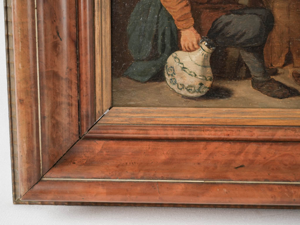 Detailed, lively traditional Dutch genre painting