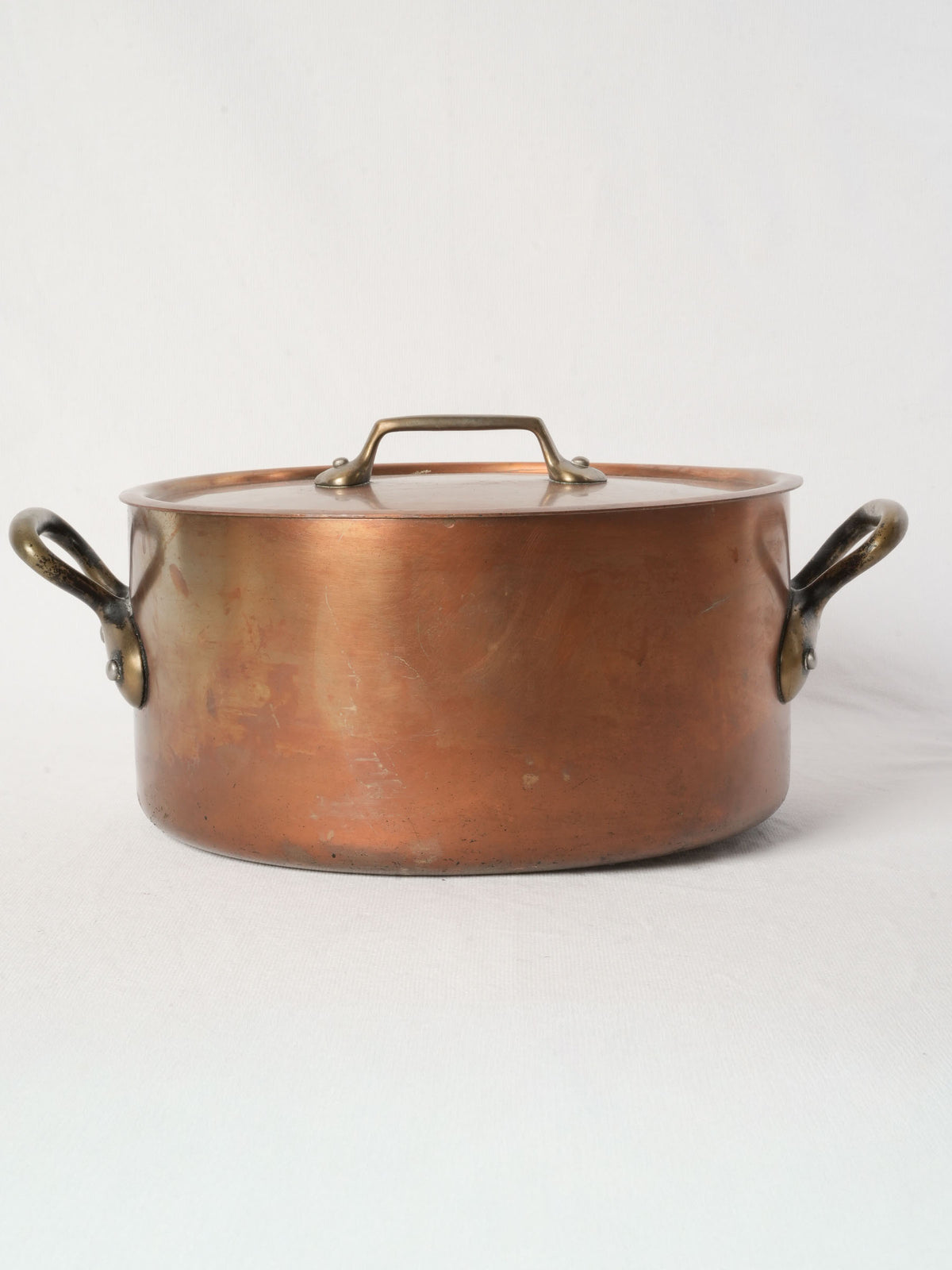 Large French Copper Cocotte with Stainless Steel Lining