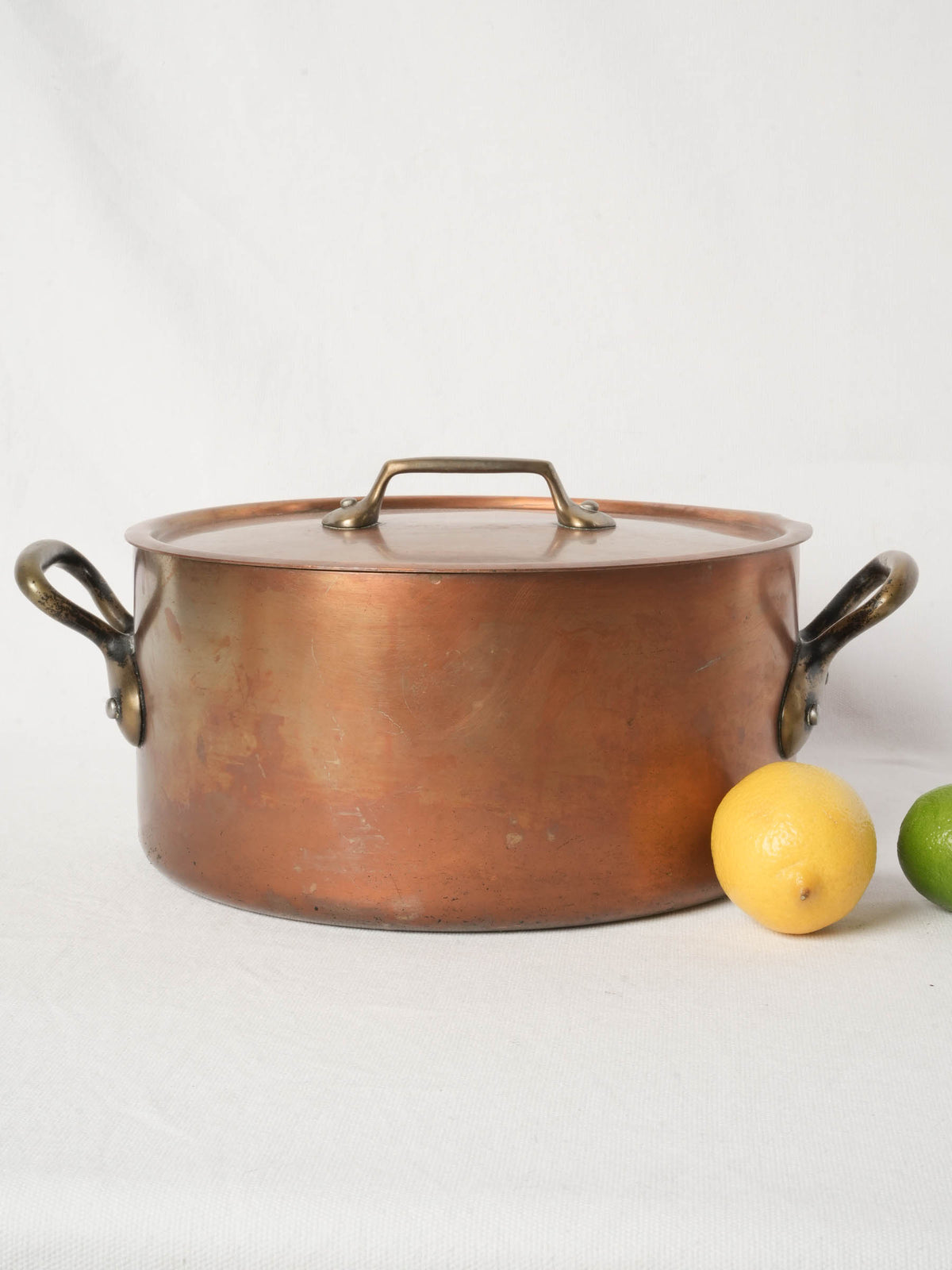 Large French Copper Cocotte with Stainless Steel Lining