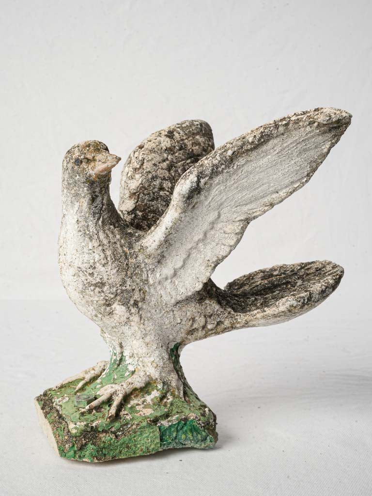 Textured stylized bird sculpture