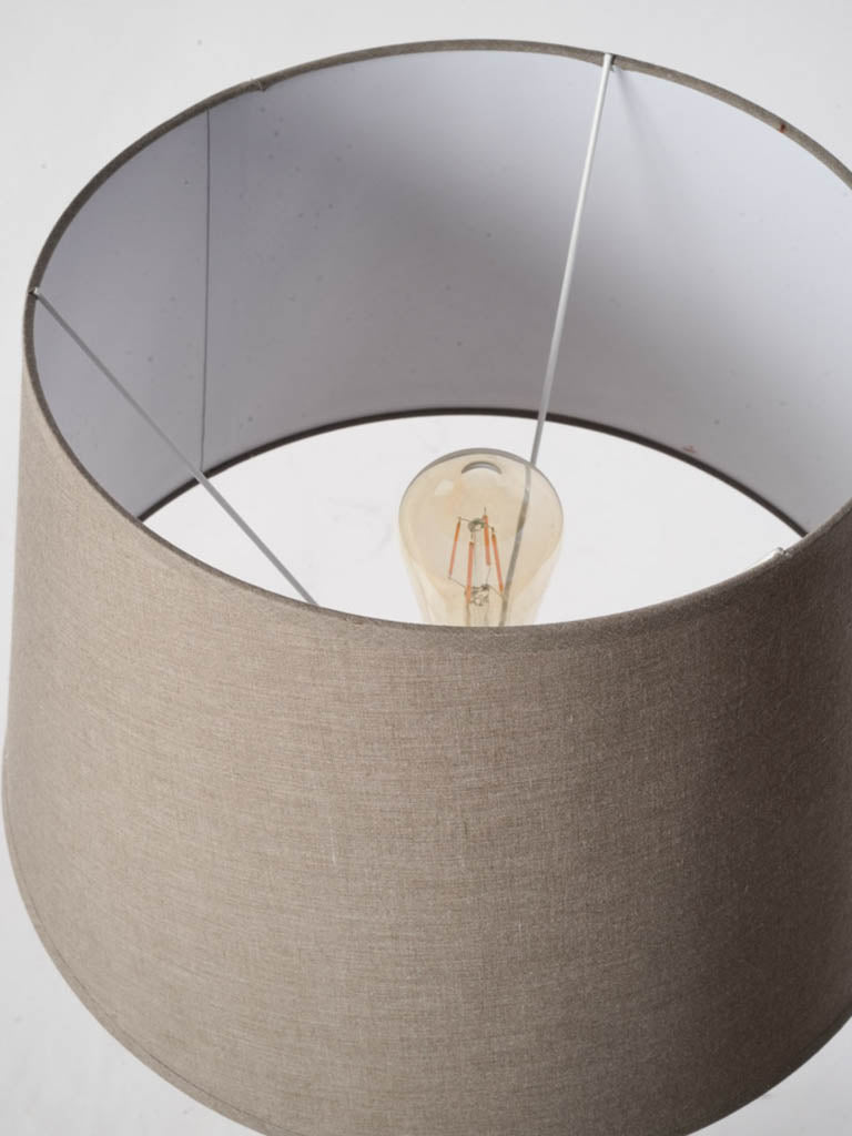 Aged wood finish lamp
