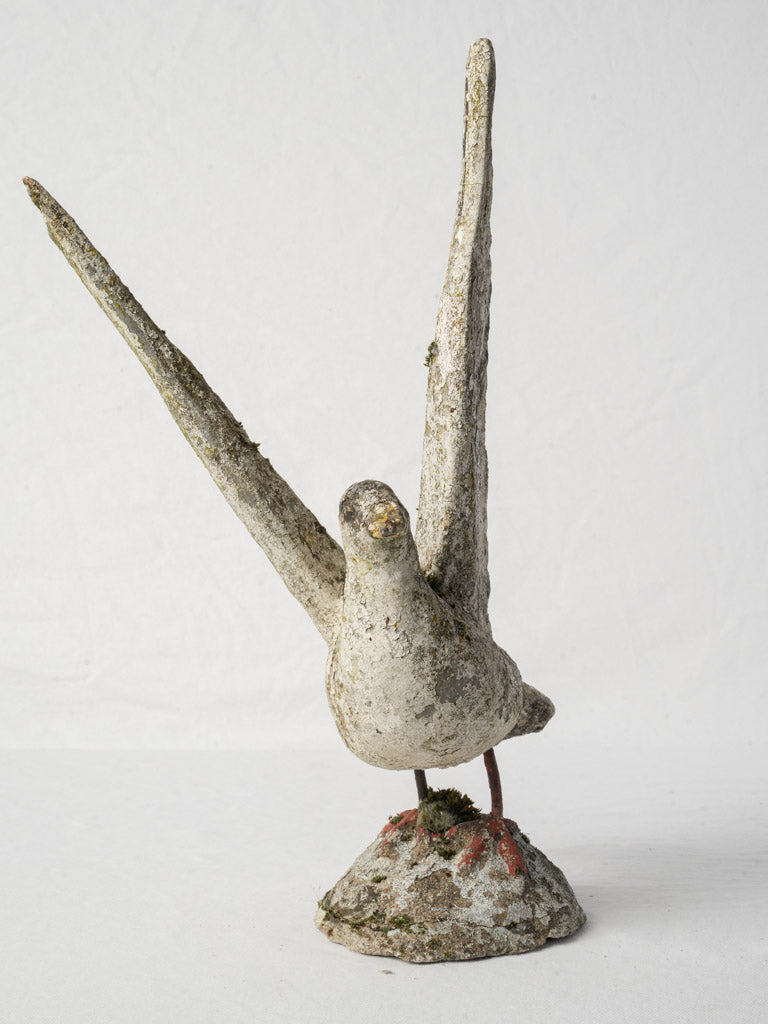 Timeworn patina outdoor garden sculpture