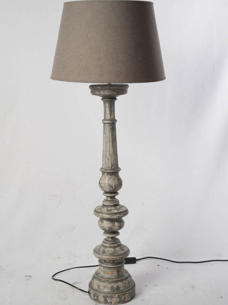 Layered gray cream toned lamp