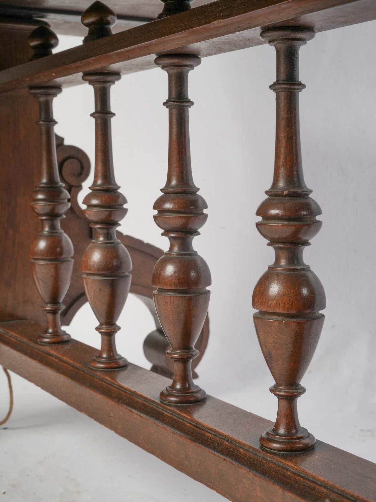 19th-Century Metamorphic Three-Tier Wooden Serving Table on Casters