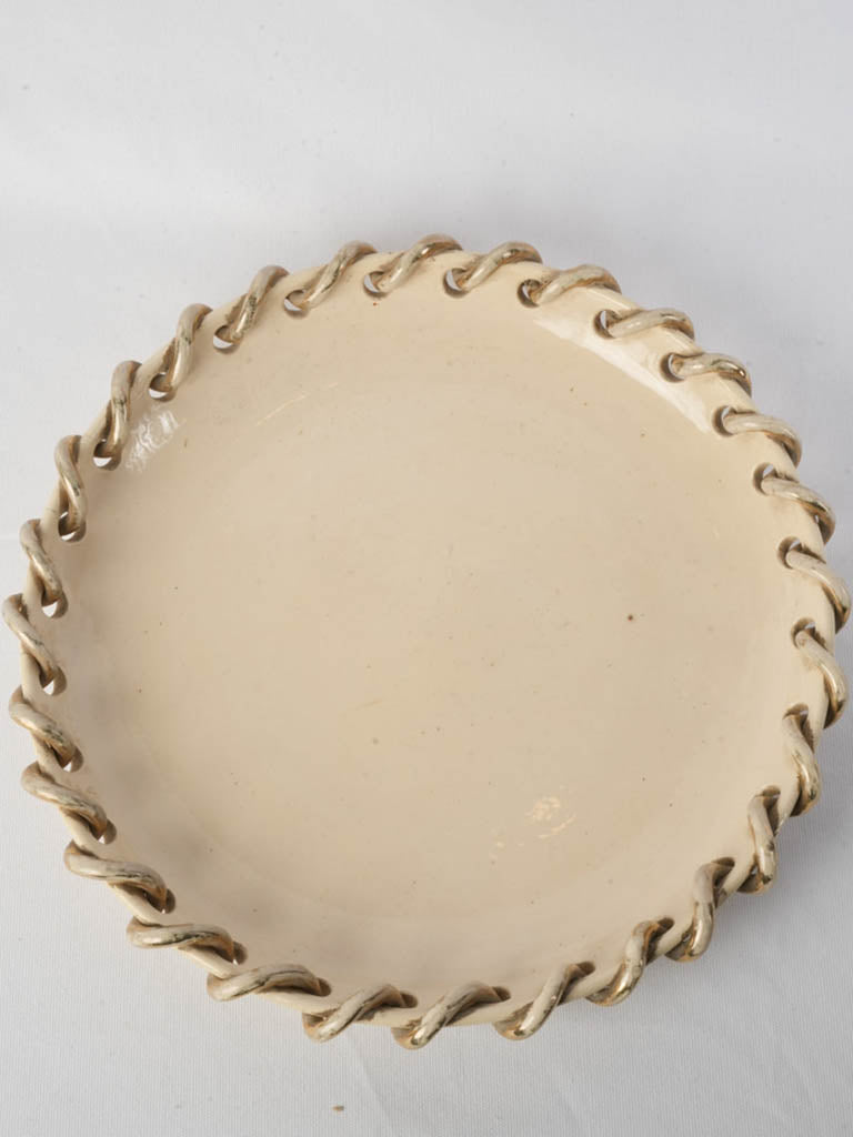 Gilt rope-twist rim platter