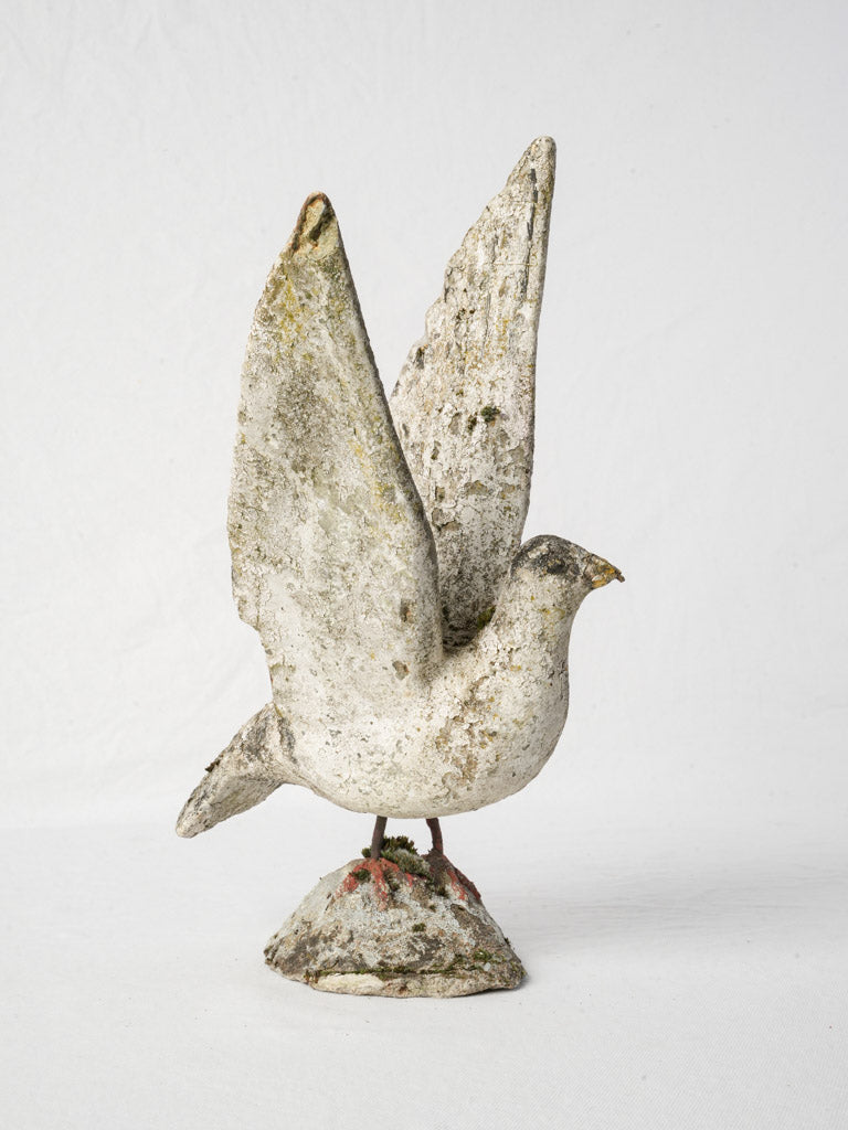 Vintage weathered garden ornament dove