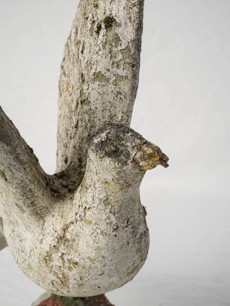 1950s evocative concrete dove figure