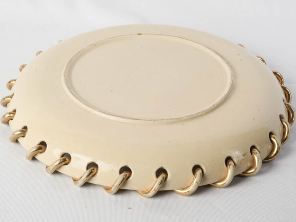 Distinctive pierced rim platter