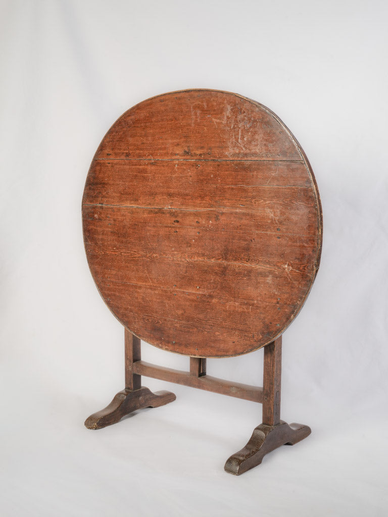 Vintage oval pine winemaker's table