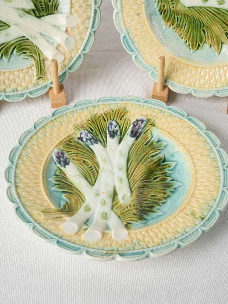 Circa 1900 scalloped rim plates