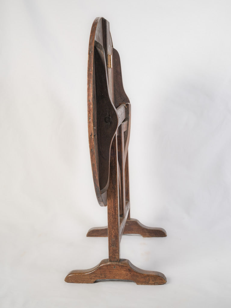 Authentic vintage wooden oval table