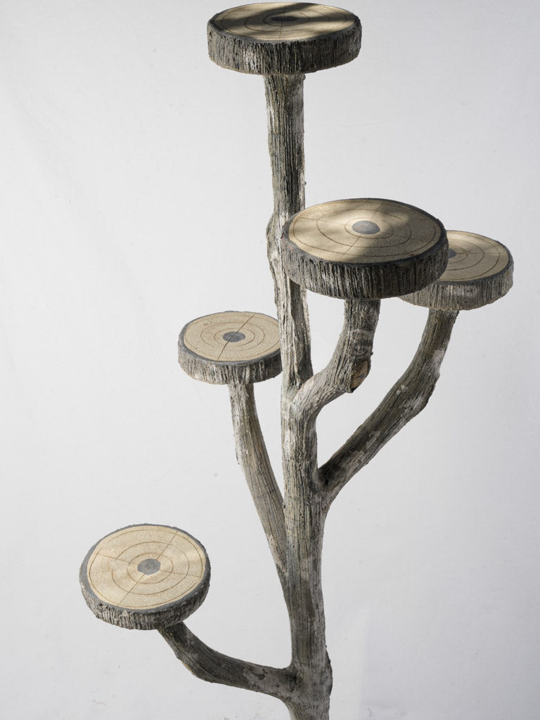 Earth-toned textured plant holder