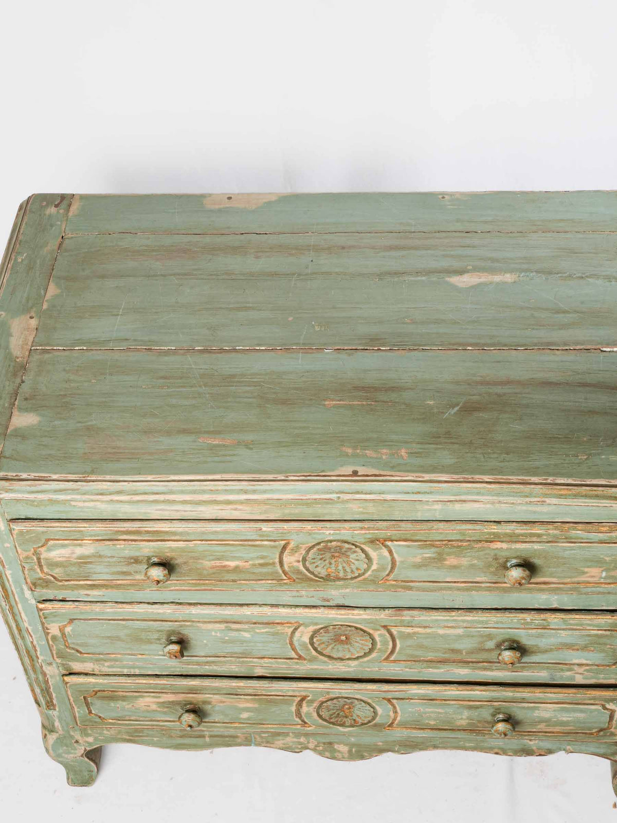 18th-Century French Oak Chest of Drawers with Celadon Green Patina - 32¼" x 40½"