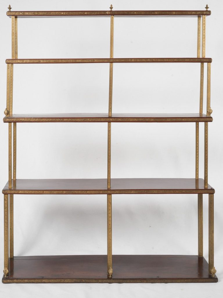 Delightful Mahogany Brass Étagère Display